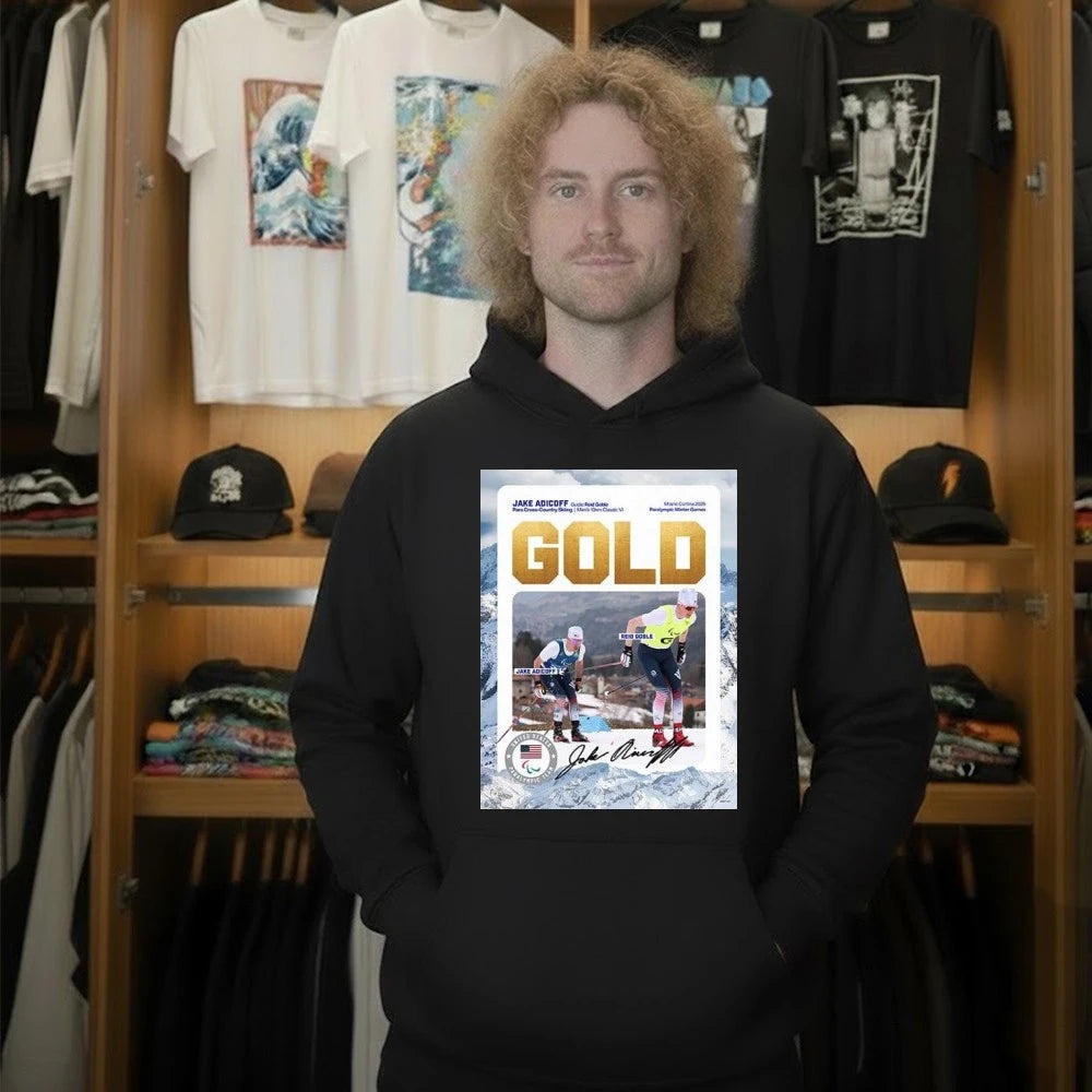 Jake Adicoff Claims The 10km Classic VI Title With Reid Goble Milano Cortina Winter Paralympics 2026 T-Shirt