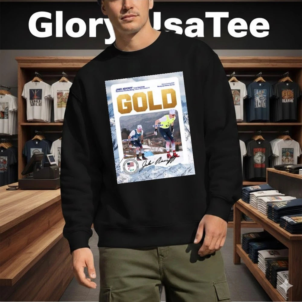 Jake Adicoff Claims The 10km Classic VI Title With Reid Goble Milano Cortina Winter Paralympics 2026 T-Shirt
