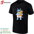 Jalen Brunson 11 New York Knicks x Bluey holding NBA championship trophy shirt