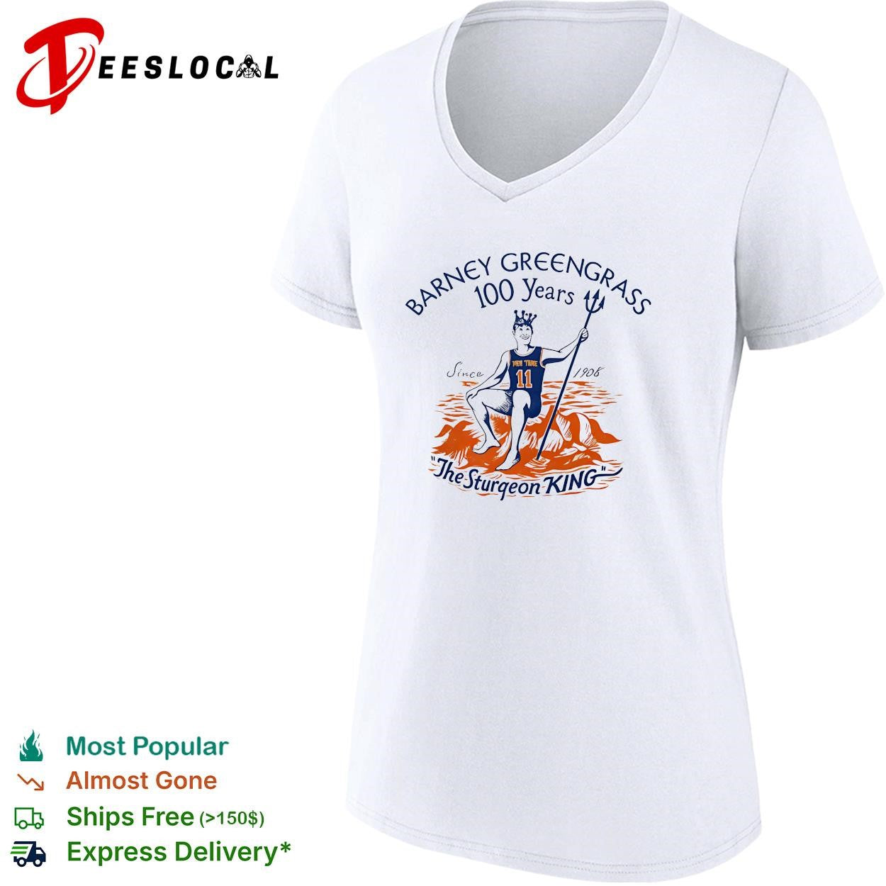Jalen Brunson Barney The Sturgeon king crown seated rocks trident since 1908 shirt