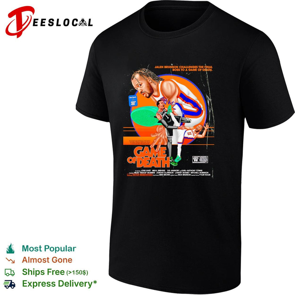 Jalen Brunson Game of Death Bruce Lee parody New York Knicks Finals art shirt