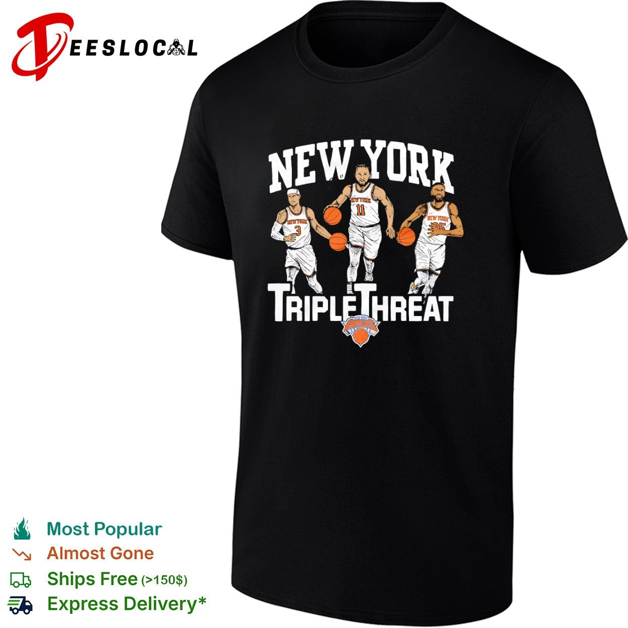 Jalen Brunson Josh Hart Mikal Bridges New York Knicks Triple Threat NBA shirt