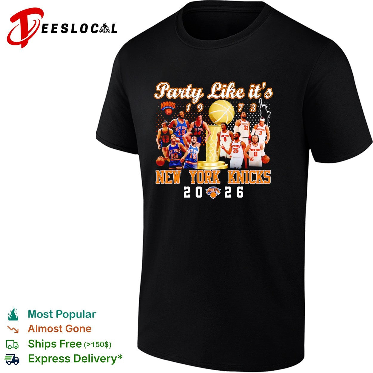 Jalen Brunson Karl Anthony Towns New York Knicks Party Like its 1973 2026 shirt