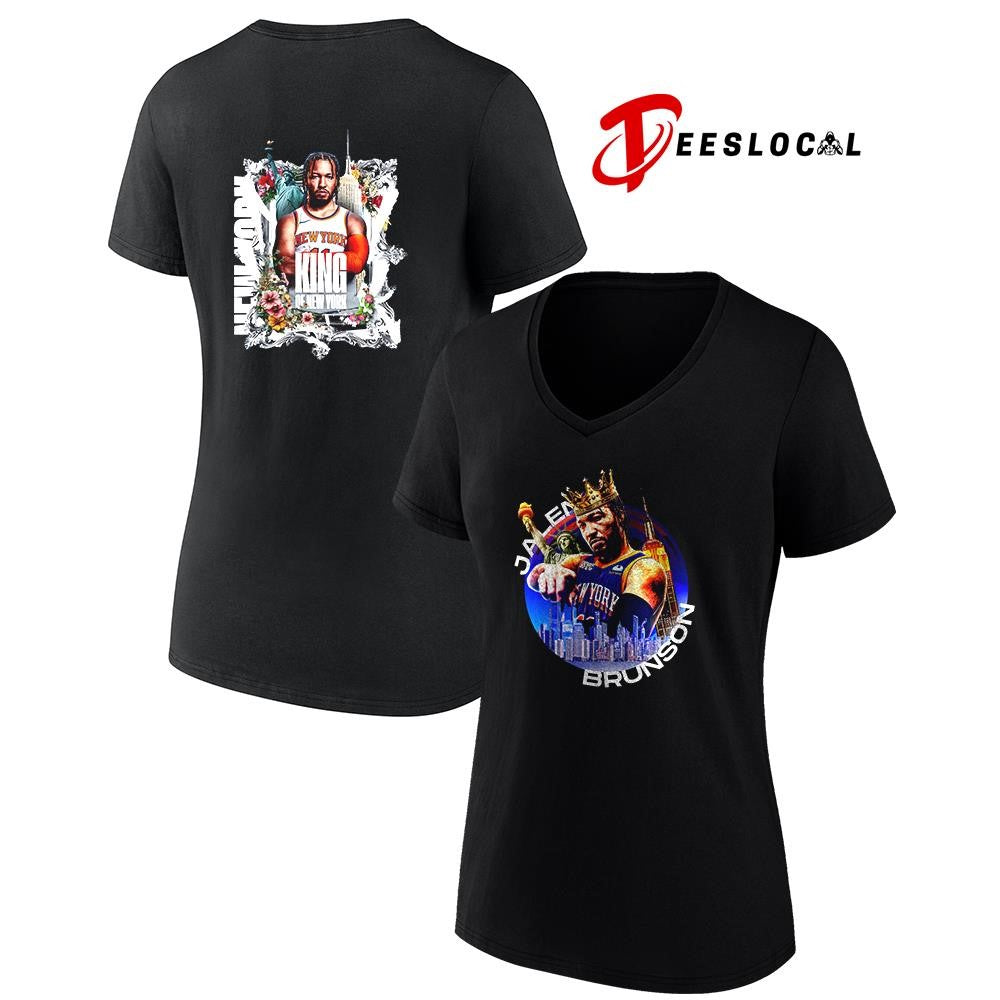 Jalen Brunson King of the New York Knicks graphic portrait shirt