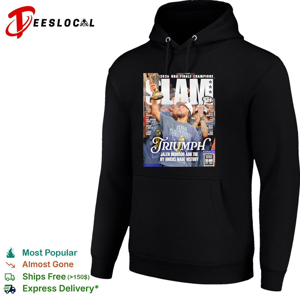 Jalen Brunson Make History The Platinum New York Knicks 2026 NBA Champions SLAM 263 Cover Triumph shirt