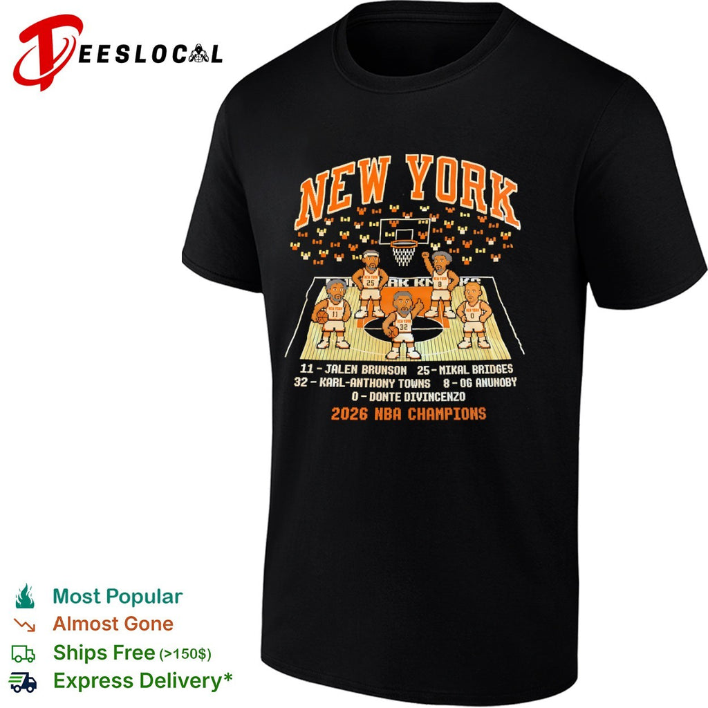 Jalen Brunson Mikal Bridges Karl Anthony Towns OG Anunoby Donte DiVincenzo New York Knicks NBA 2026 shirt