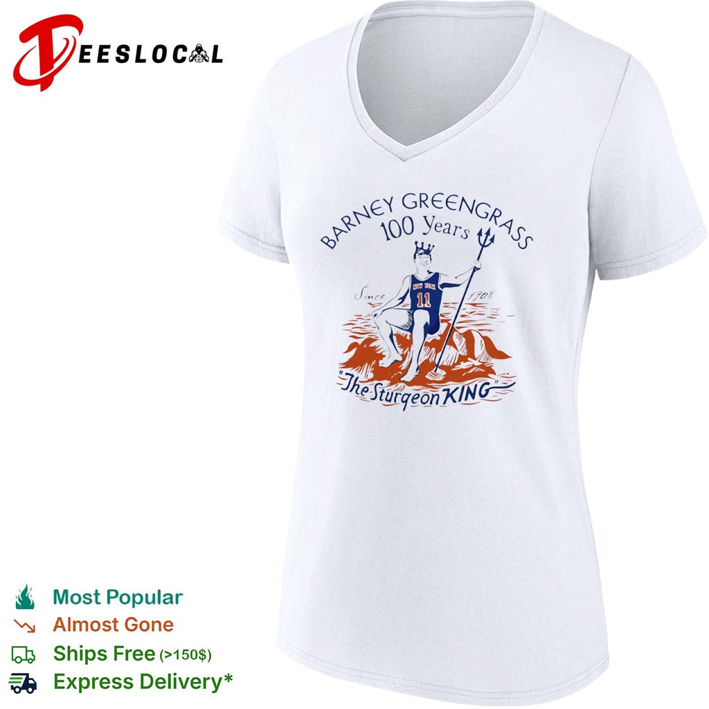 Jalen Brunson New York Knicks Barney Greengrass 100 Years Since 1908 Sturgeon King shirt