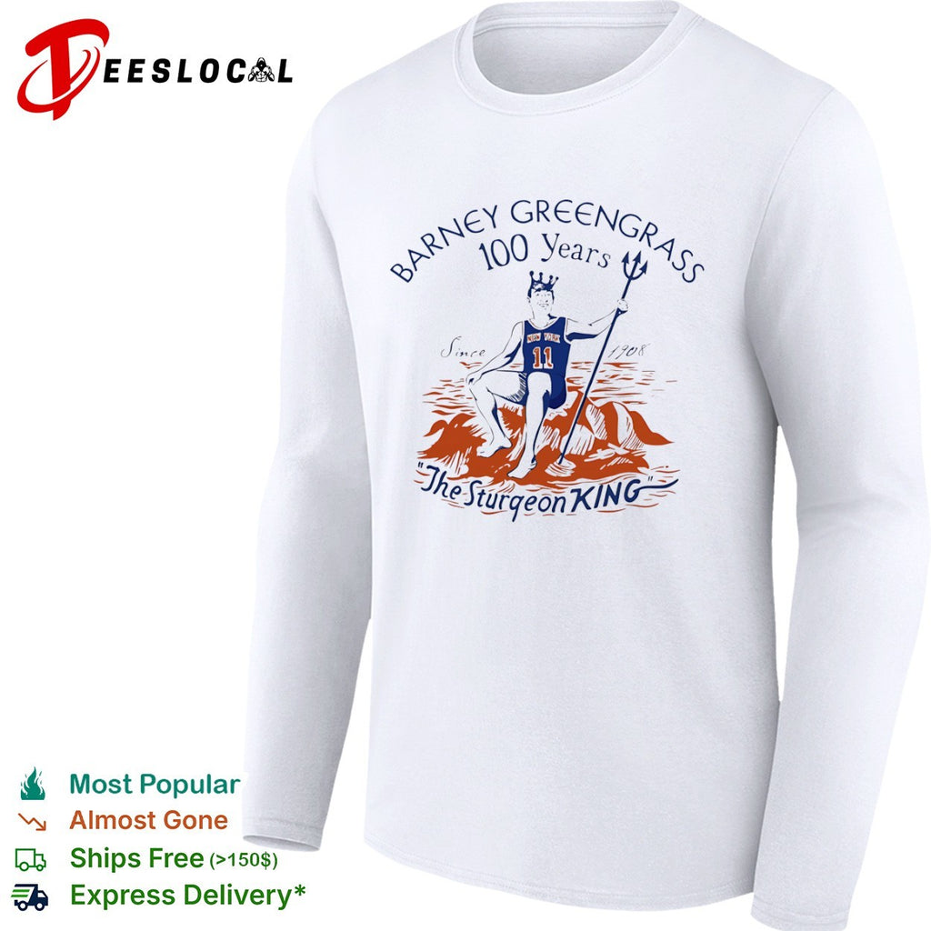 Jalen Brunson New York Knicks Barney Greengrass 100 Years Since 1908 Sturgeon King shirt
