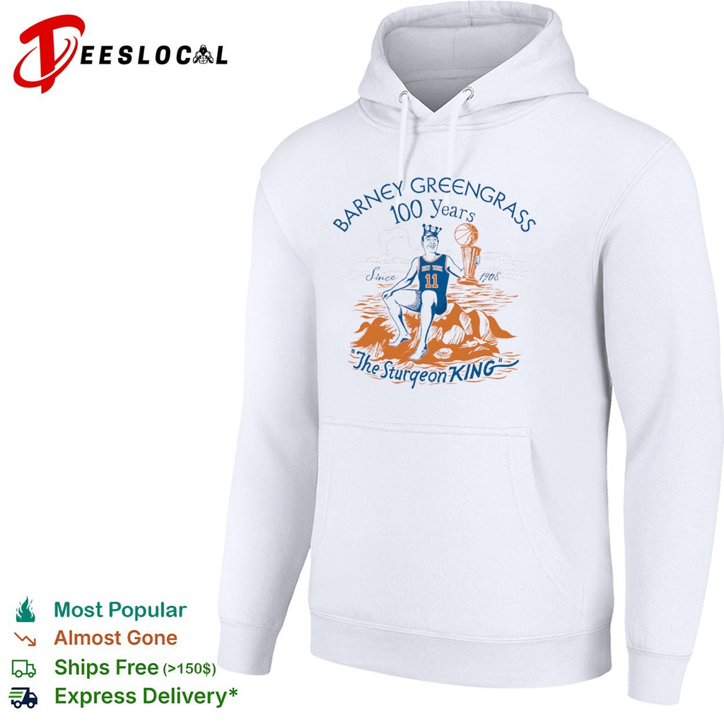 Jalen Brunson New York Knicks NBA Barney Greengrass 100 Years Since 1908 Sturgeon King shirt