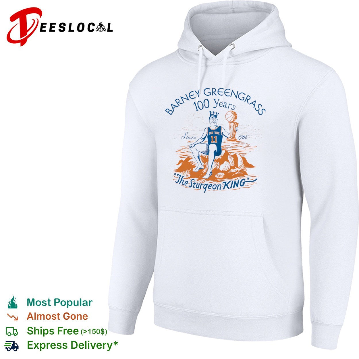 Jalen Brunson New York Knicks NBA Barney Greengrass 100 Years Since 1908 Sturgeon King shirt