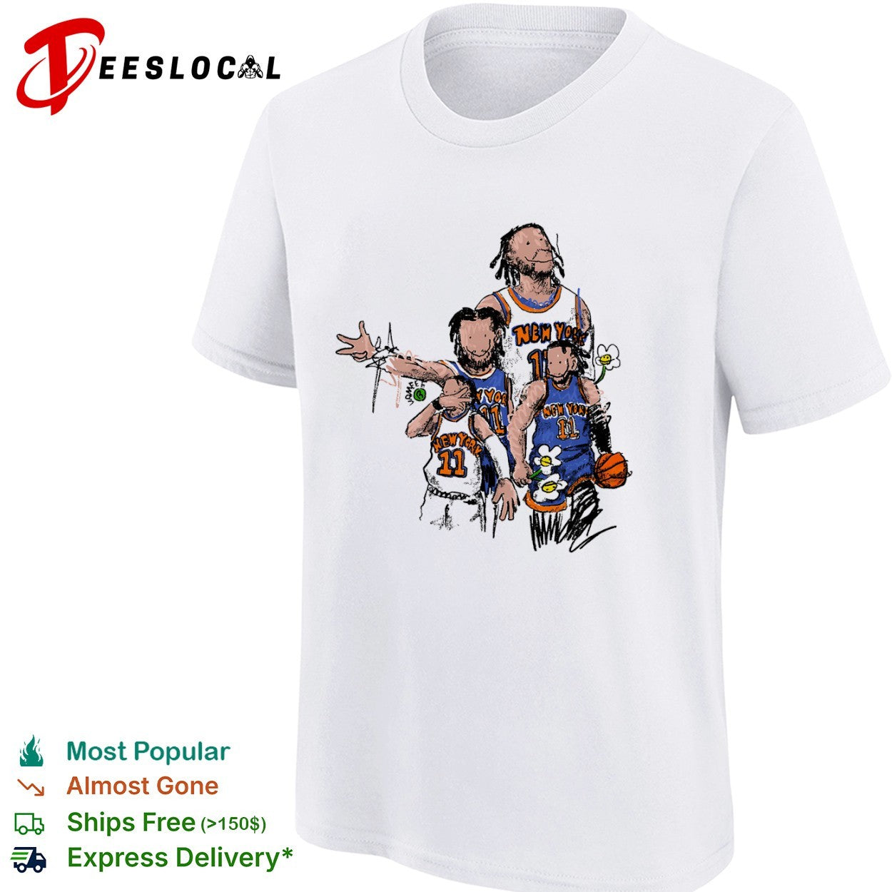 Jalen Brunson New York Knicks NBA Jamfee flower basketball shirt
