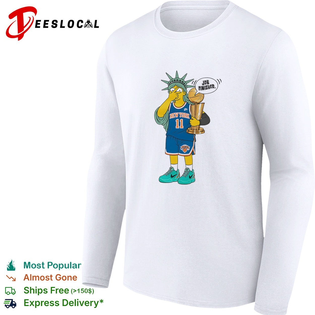 Jalen Brunson New York Knicks NBA Job Finished Statue of Liberty shirt