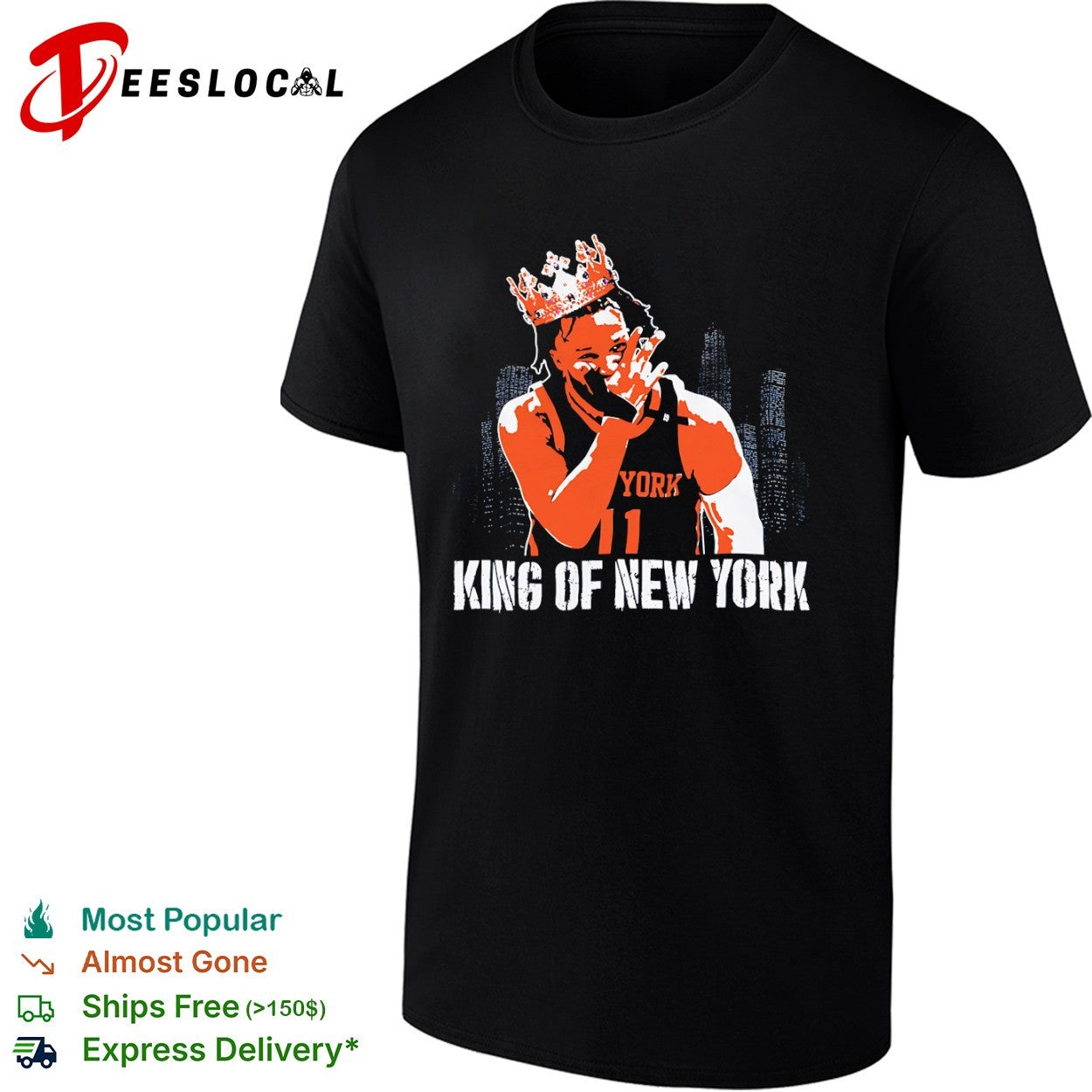 Jalen Brunson New York Knicks NBA King of New York shirt