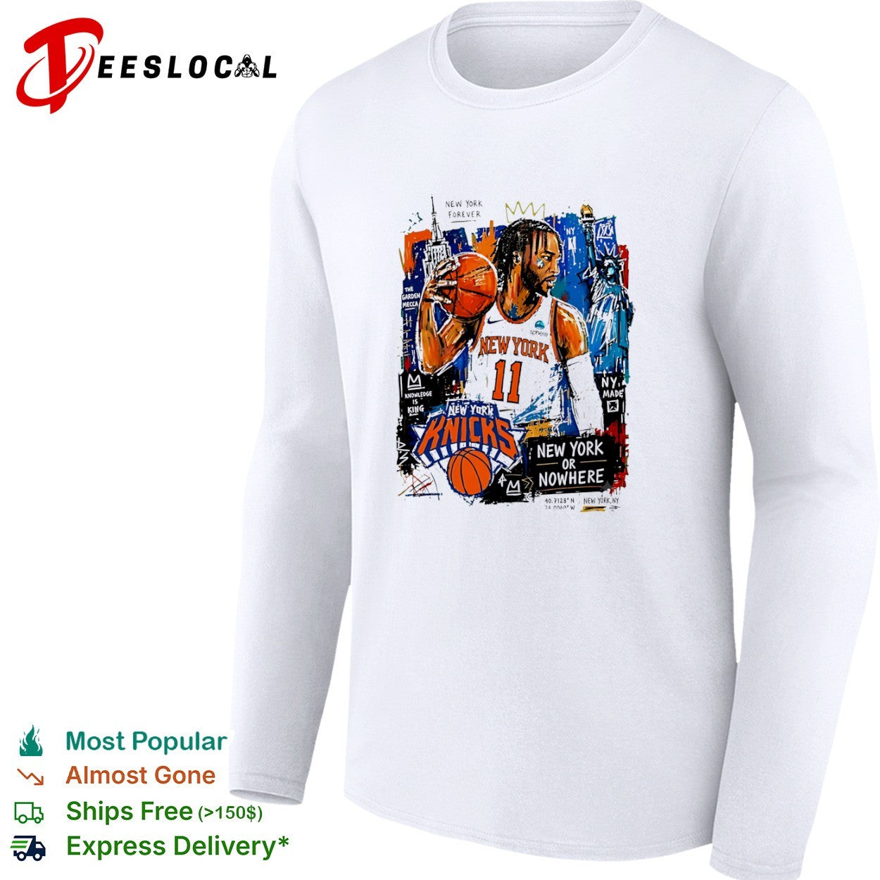 Jalen Brunson New York Knicks NBA New York Forever Garden Mecca New York or Nowhere shirt