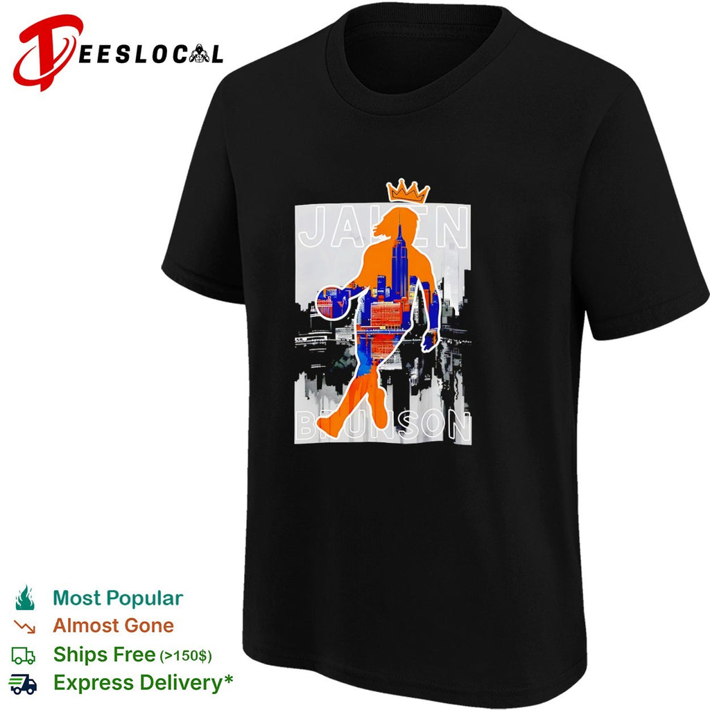 Jalen Brunson New York Knicks NBA Player Basketball Skyline shirt