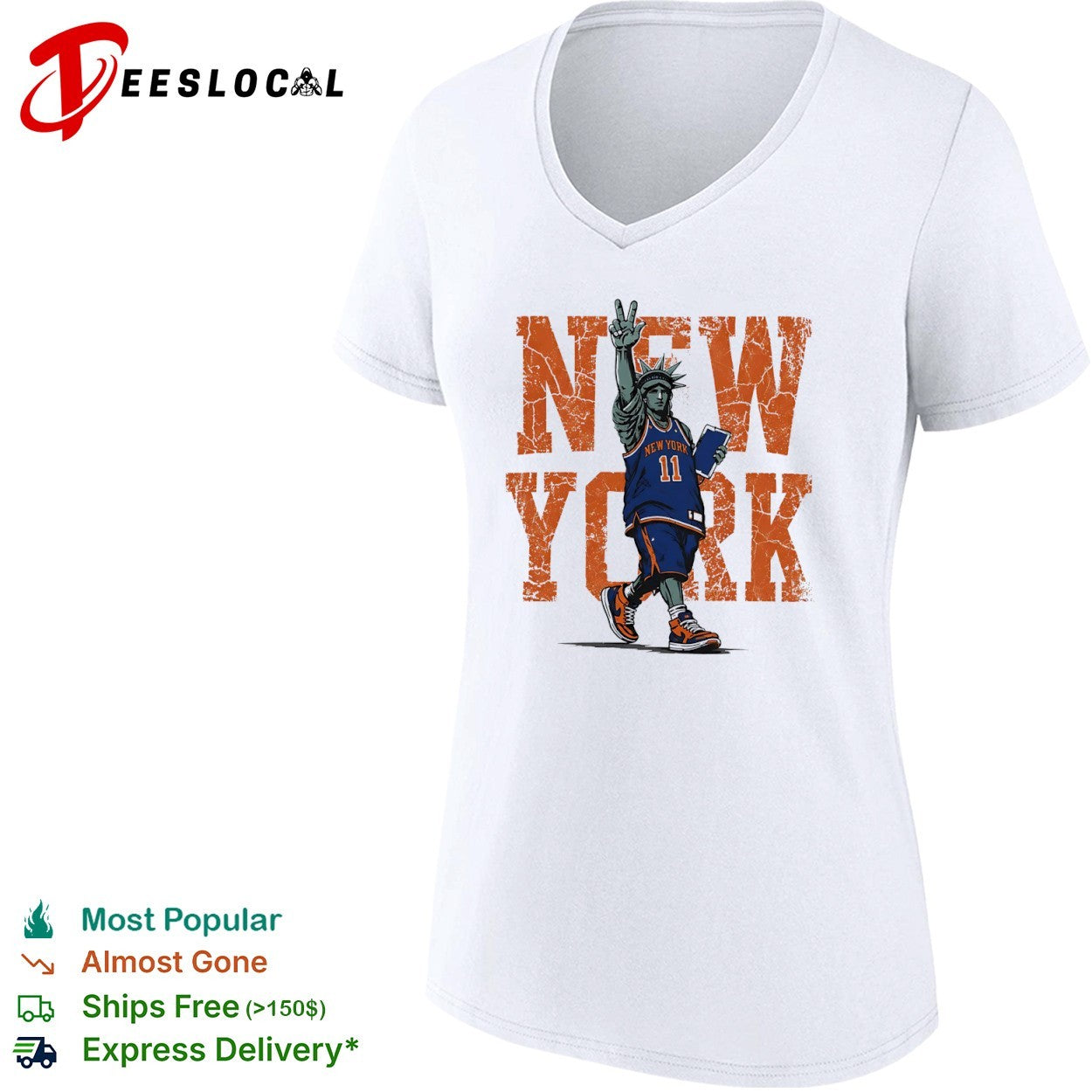 Jalen Brunson New York Knicks NBA Statue of Liberty shirt