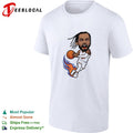 Jalen Brunson New York Knicks NBA caricature fire ball shirt