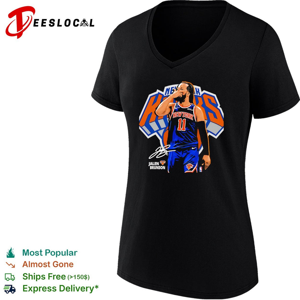 Jalen Brunson New York Knicks NBA logo signatures shirt