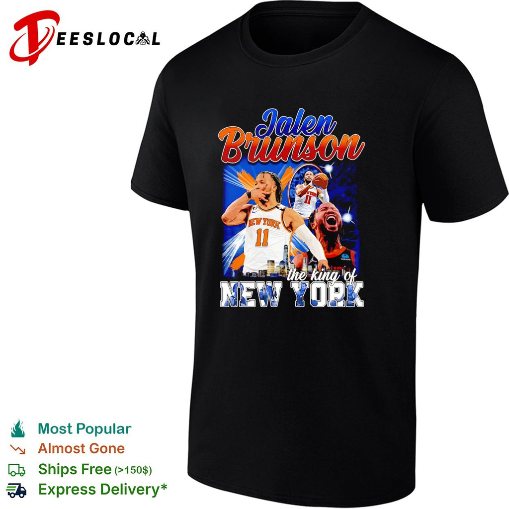 Jalen Brunson New York Knicks NBA the king of New York basketball fan shirt