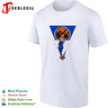 Jalen Brunson New York Knicks jump shot triangle logo art white shirt
