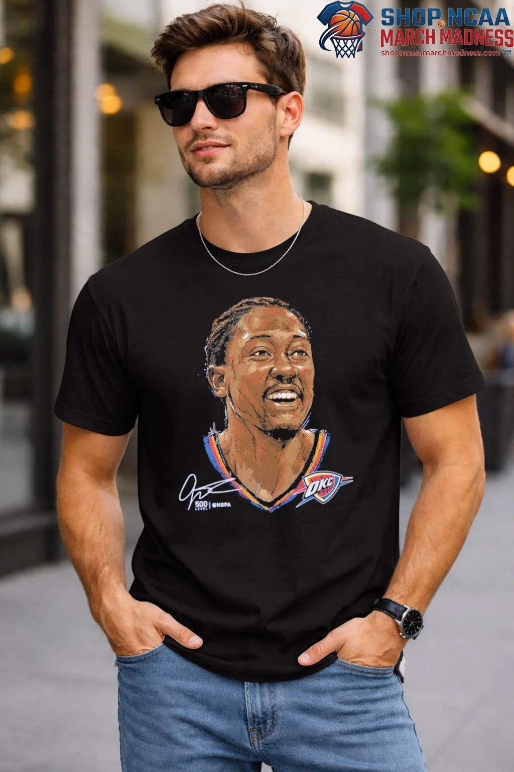 Jalen Williams Oklahoma City Thunder Portrait Signature T-Shirt