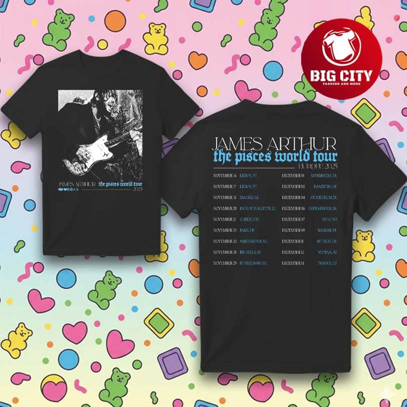 James Arthur The Pisces World Tour Two Sided Shirt