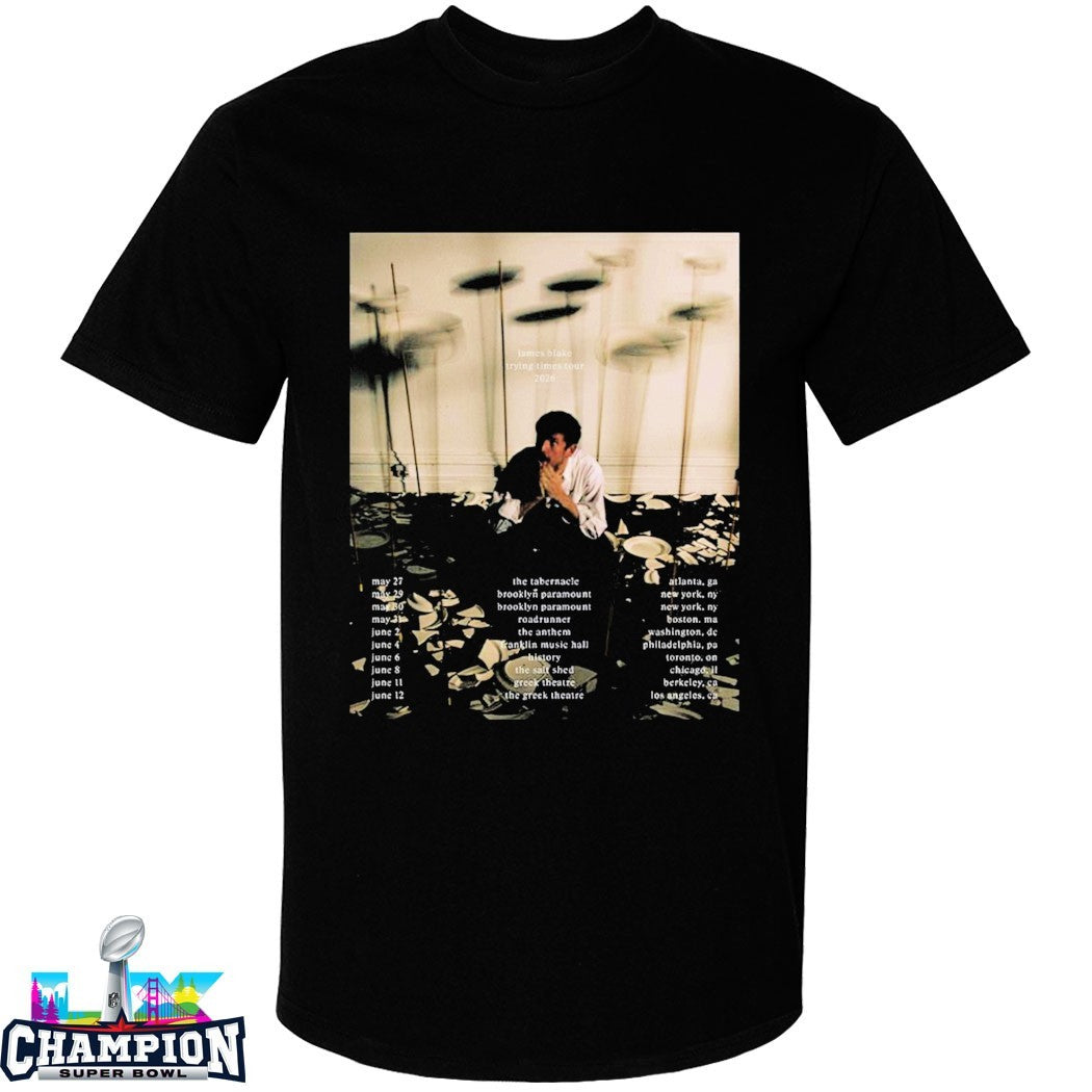 James Blake Trying Times Tour 2026 Dates T-shirts