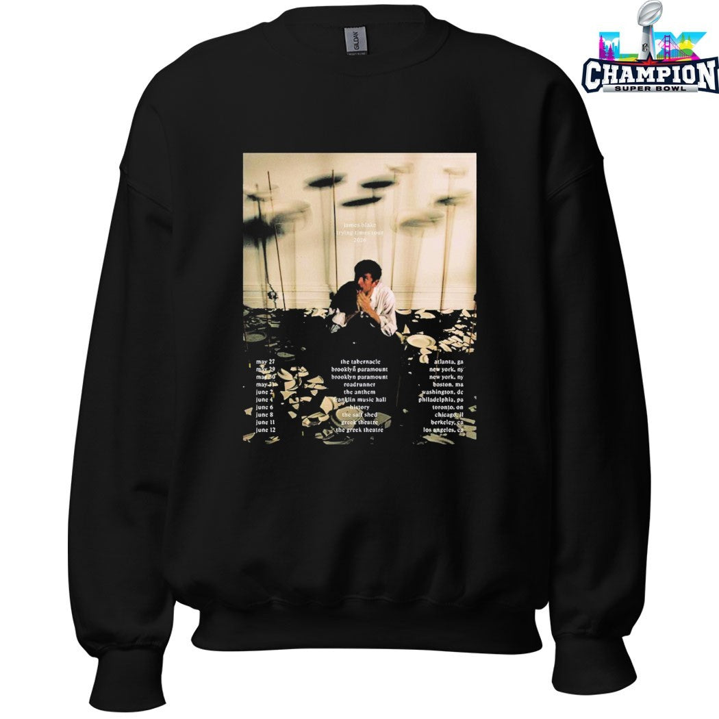 James Blake Trying Times Tour 2026 Dates T-shirts