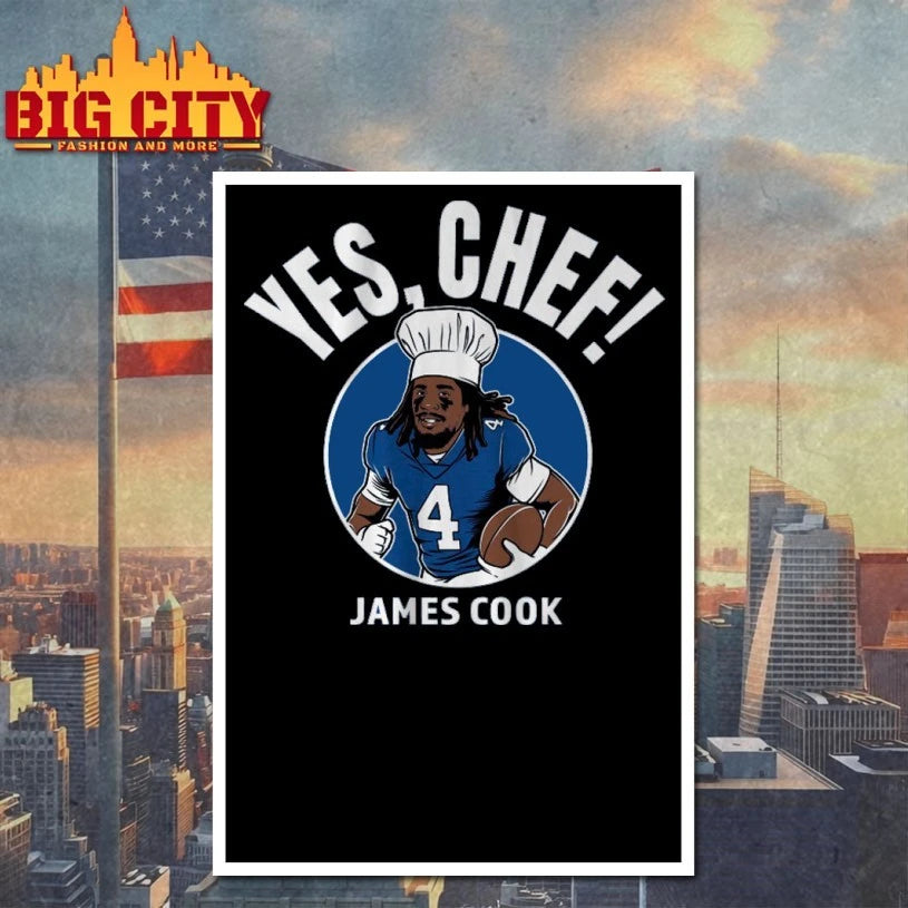 James Cook Buffalo Billls Yes Chef Shirt
