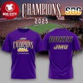 James Madison Dukes Sun Belt Champions 2025 Celebrating Two Sided Shirt
