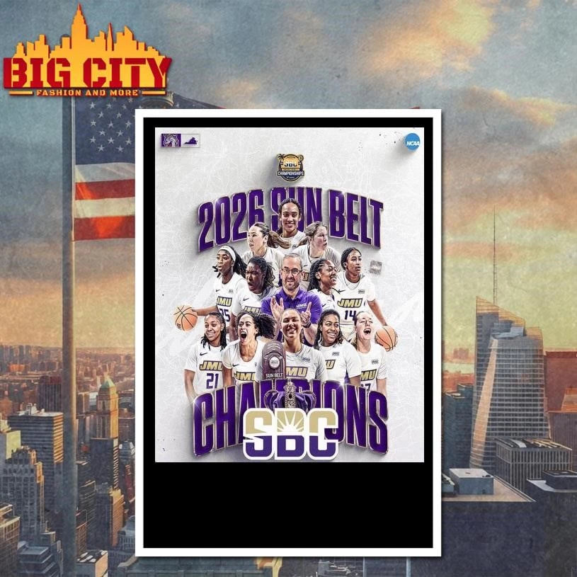 James Madison Dukes Women’s Basketball Are The 2026 Sun Belt Champions Home Decor Poster Shirt