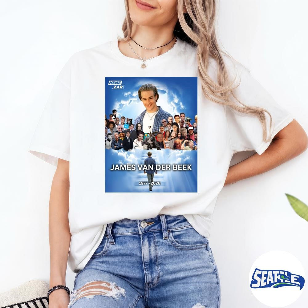 James Van Der Beek 1977 – 2026 Dawson Leery on Dawson’s Creek shirt