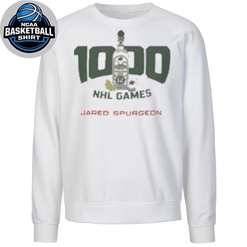 Jared Spurgeon 1000 NHL Games Celebration T-Shirt