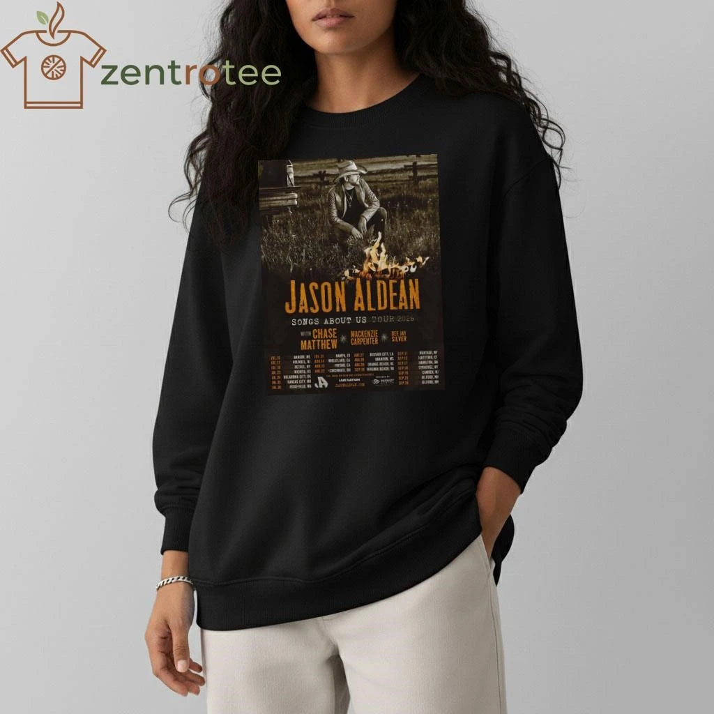 Jason Aldean Songs About Us Tour 2026 North America Schedule Dates tee