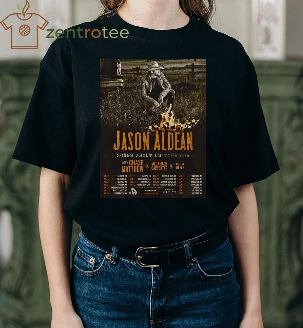 Jason Aldean Songs About Us Tour 2026 North America Schedule Dates tee
