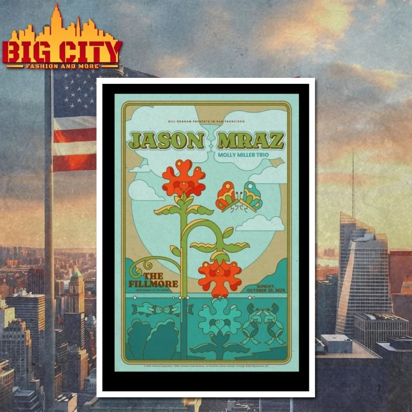 Jason Mraz The Fillmore San Francisco Oct 26 2025 Poster shirt