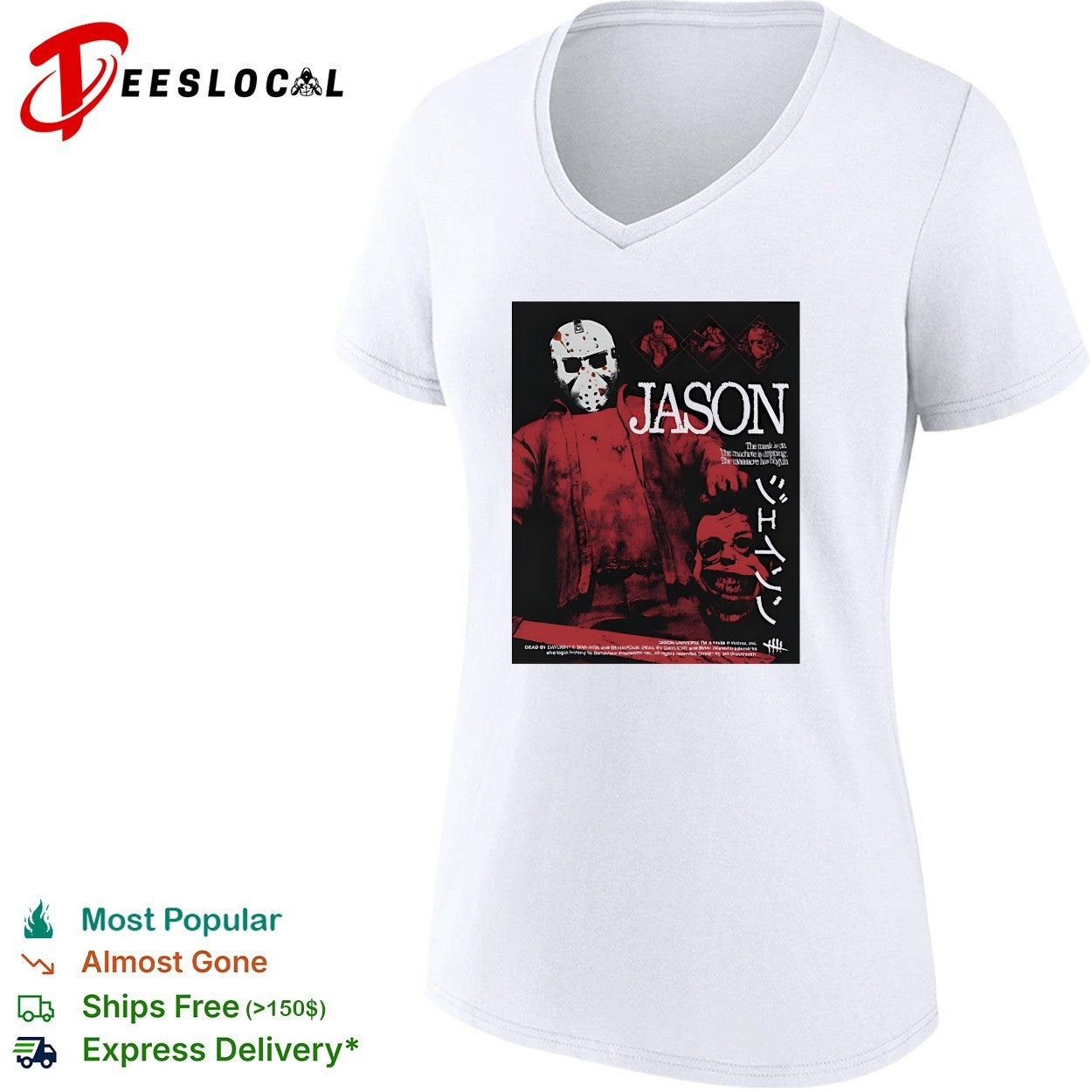 Jason Voorhees horror slasher Japanese movie poster vintage art shirt
