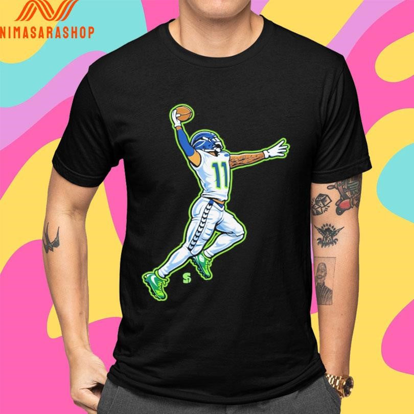 Jaxon Smith-Njigba Seahawks Slam Dunk Touchdown Celebration Shirts