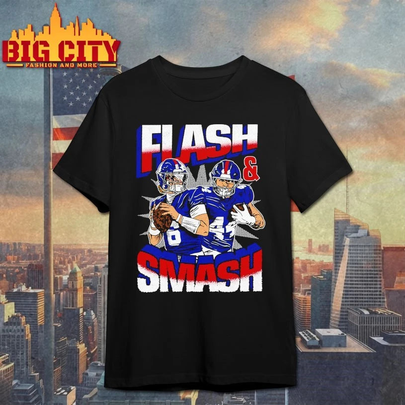 Jaxson Dart And Cam Skattebo Flash And Smash New York Giants shirt
