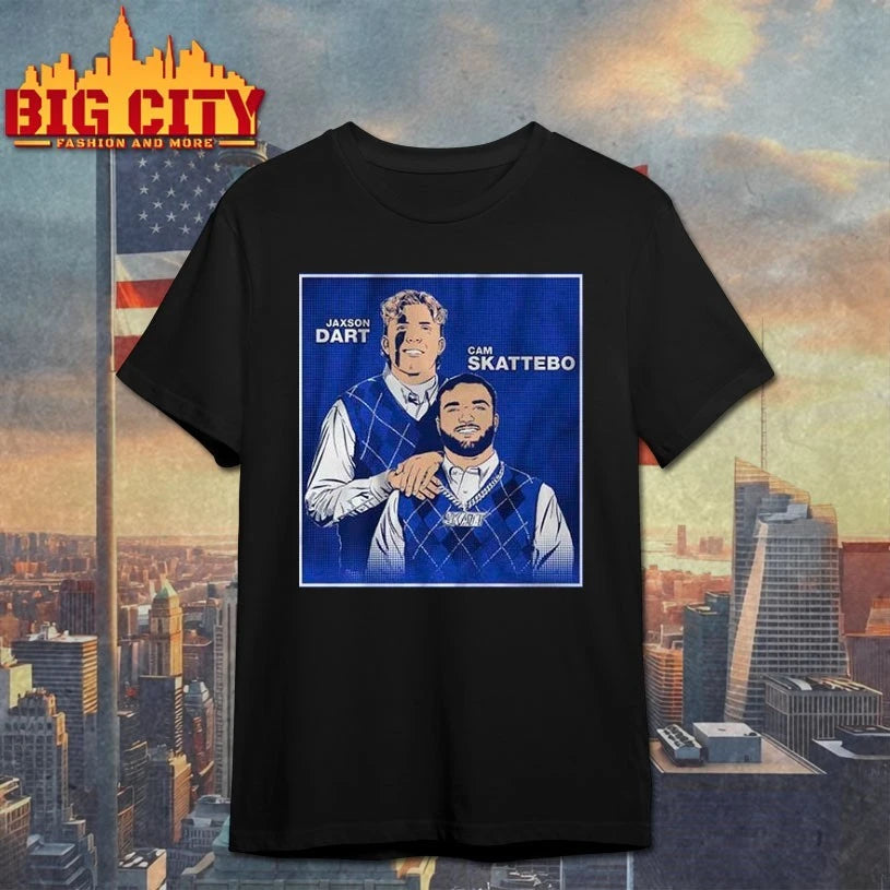 Jaxson Dart &amp; Cam Skattebo Family Portrait shirts