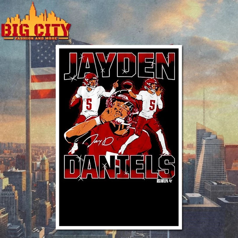 Jayden Daniels Washington Commanders Masterpiece signature shirt