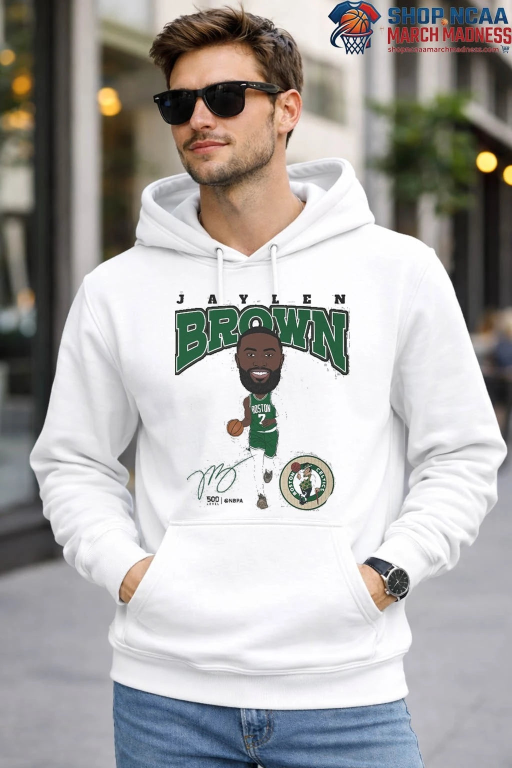 Jaylen Brown Boston Celtics Hardwood Comic T-Shirt
