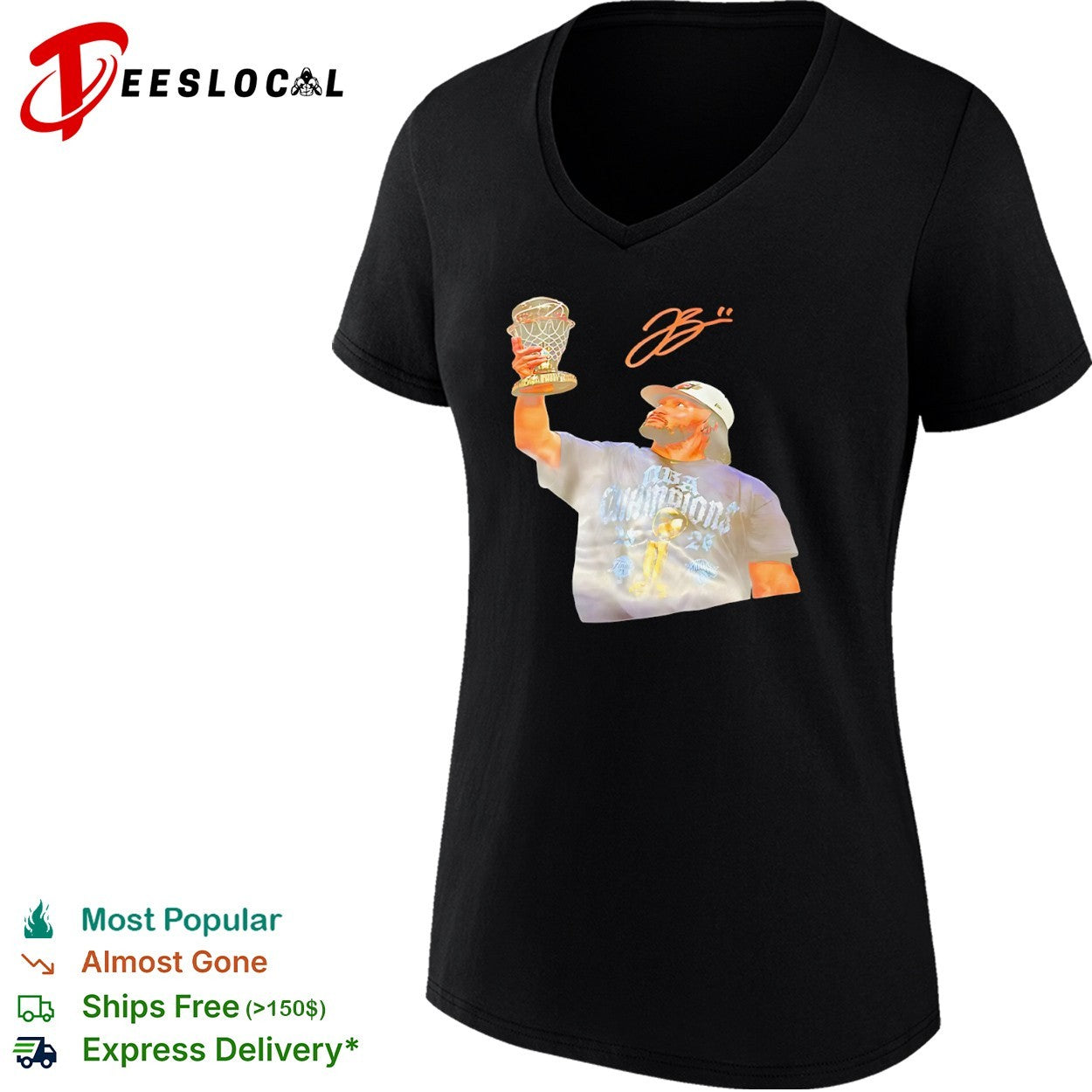 Jaylen Brown Boston Celtics MVP trophy NBA Champions shirt