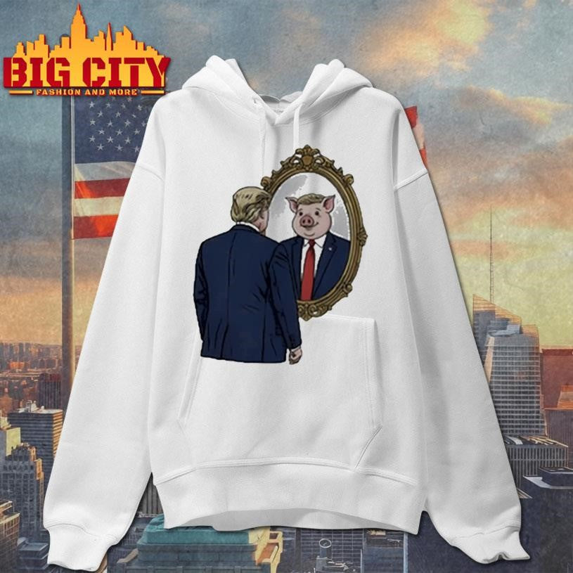 Jb Pritzker Wearing Quiet Piggy Trump Mirror Shirt