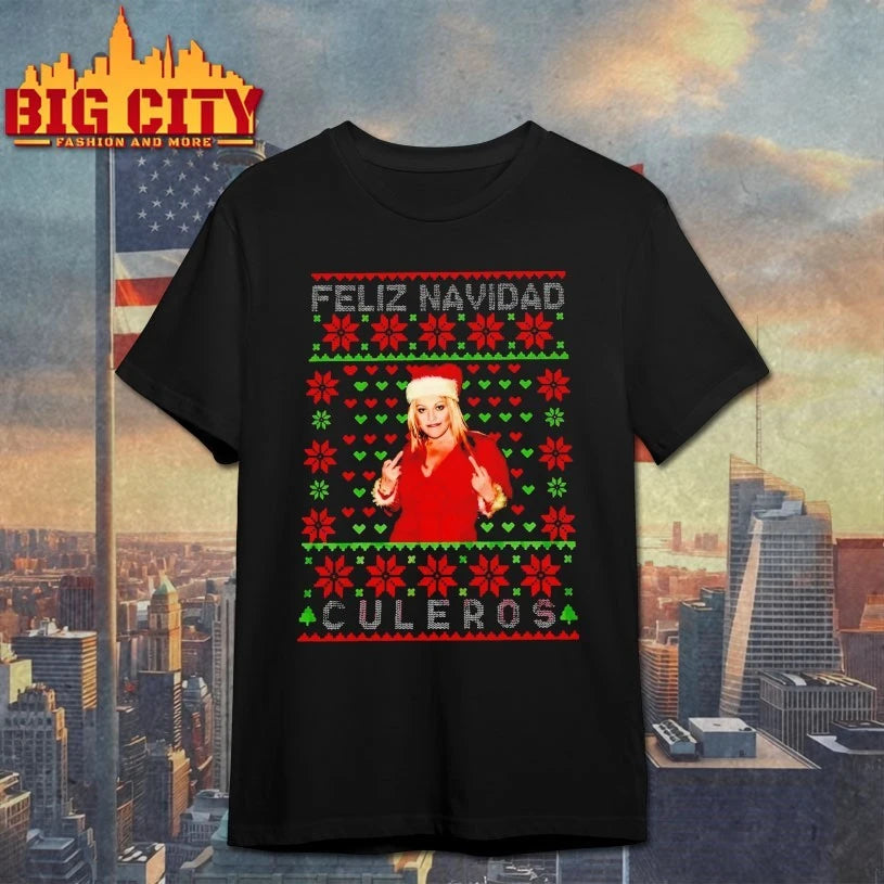 Jenni Rivera Feliz Navidad Culeros ugly christmas shirt