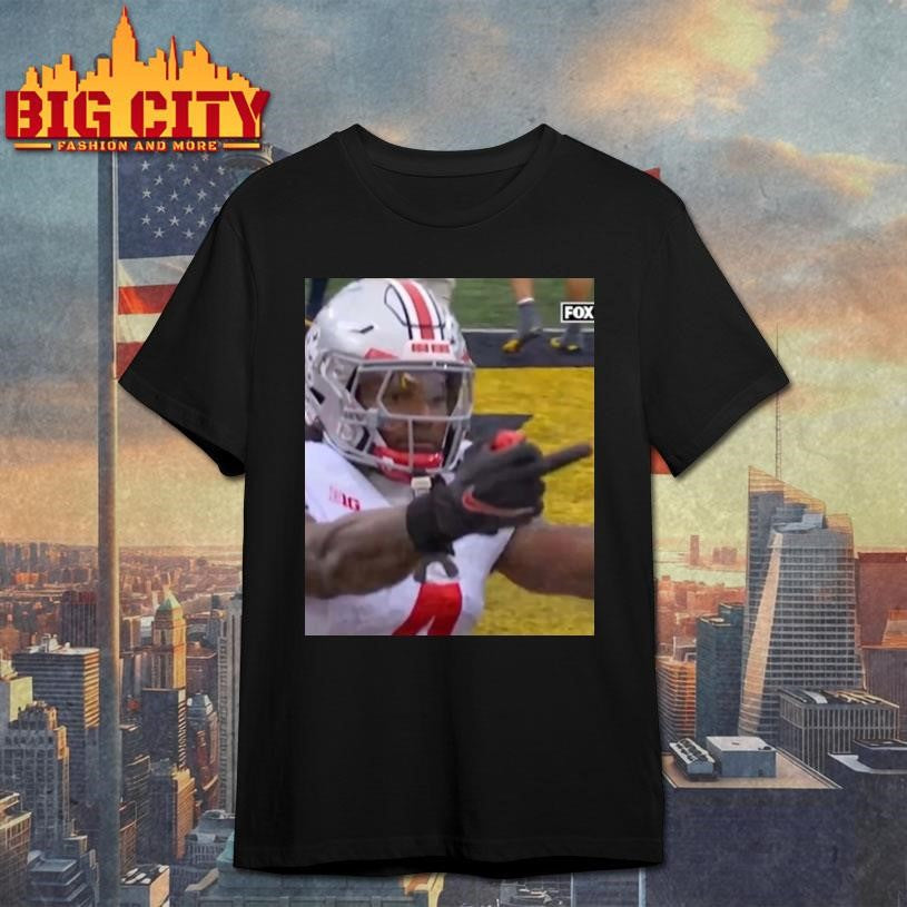 Jeremiah Smith Middle Finger Fan Michigan Shirt
