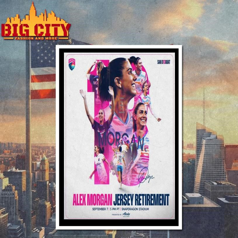 Jersey Retirement 2025 San Diego Alex Morgan Poster shirt