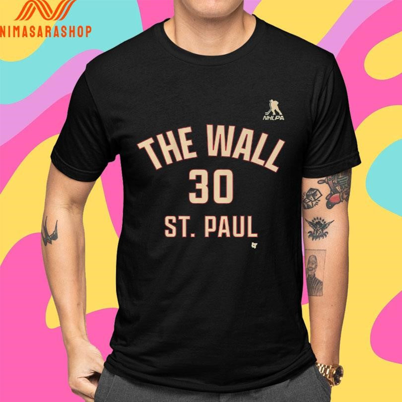 Jesper Wallstedt Minnesota Wild The Wall Of St. Paul Name & Number Shirts