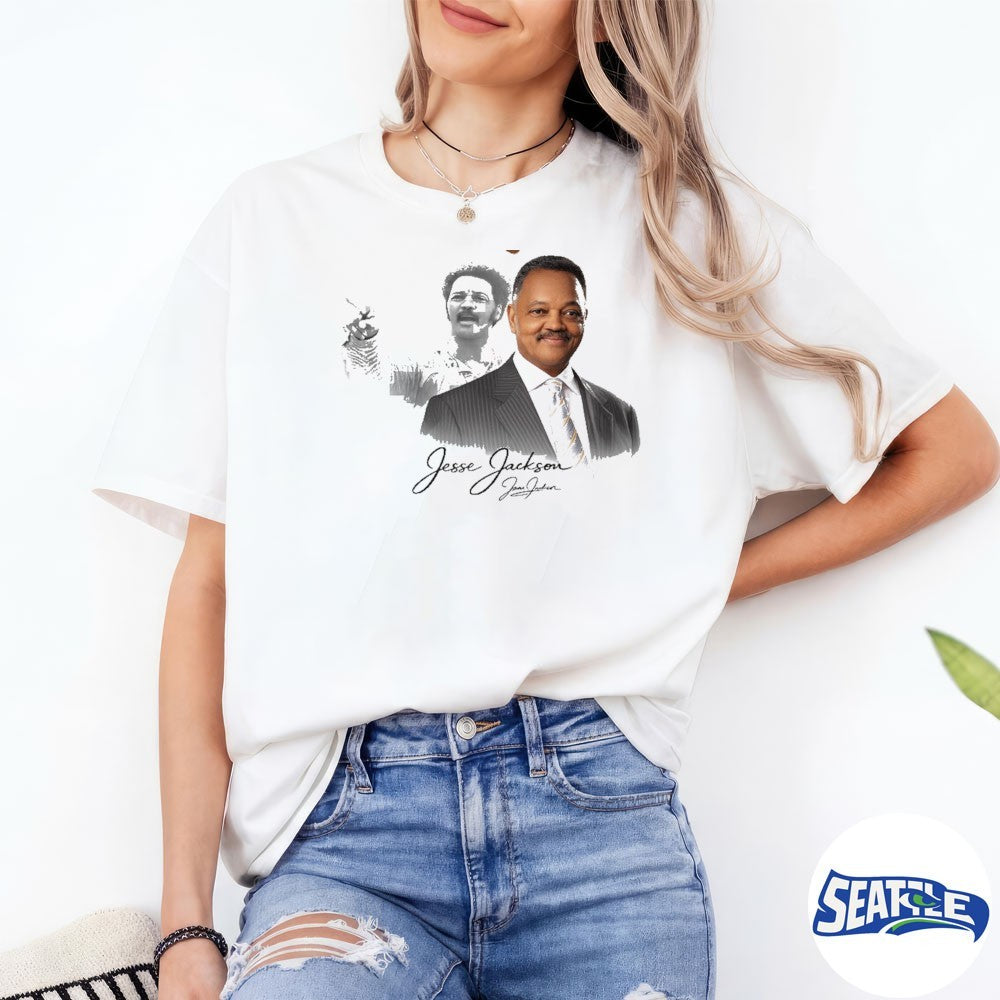 Jesse Jackson 1941-2026 Portrait Signature shirt