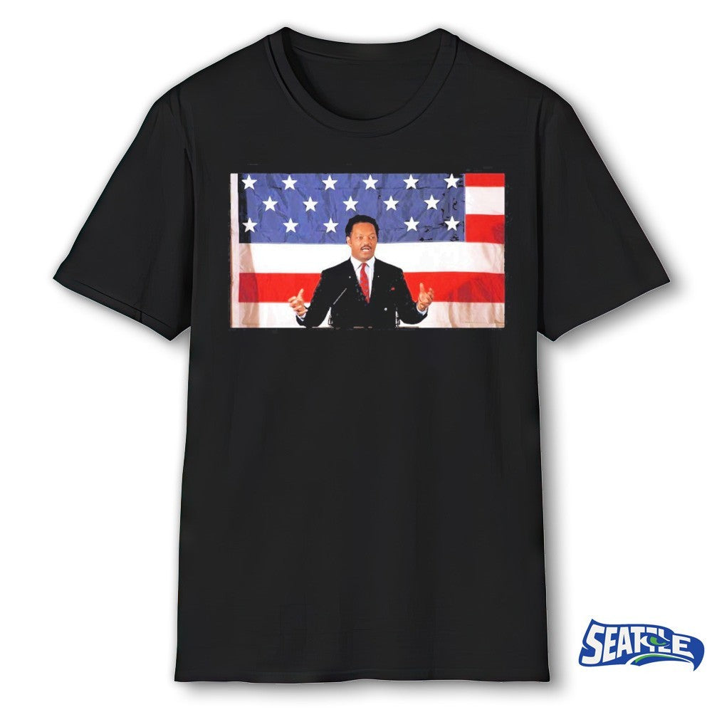 Jesse Jackson USA Flag Speech Civil Rights Leader 1941-2026 shirt